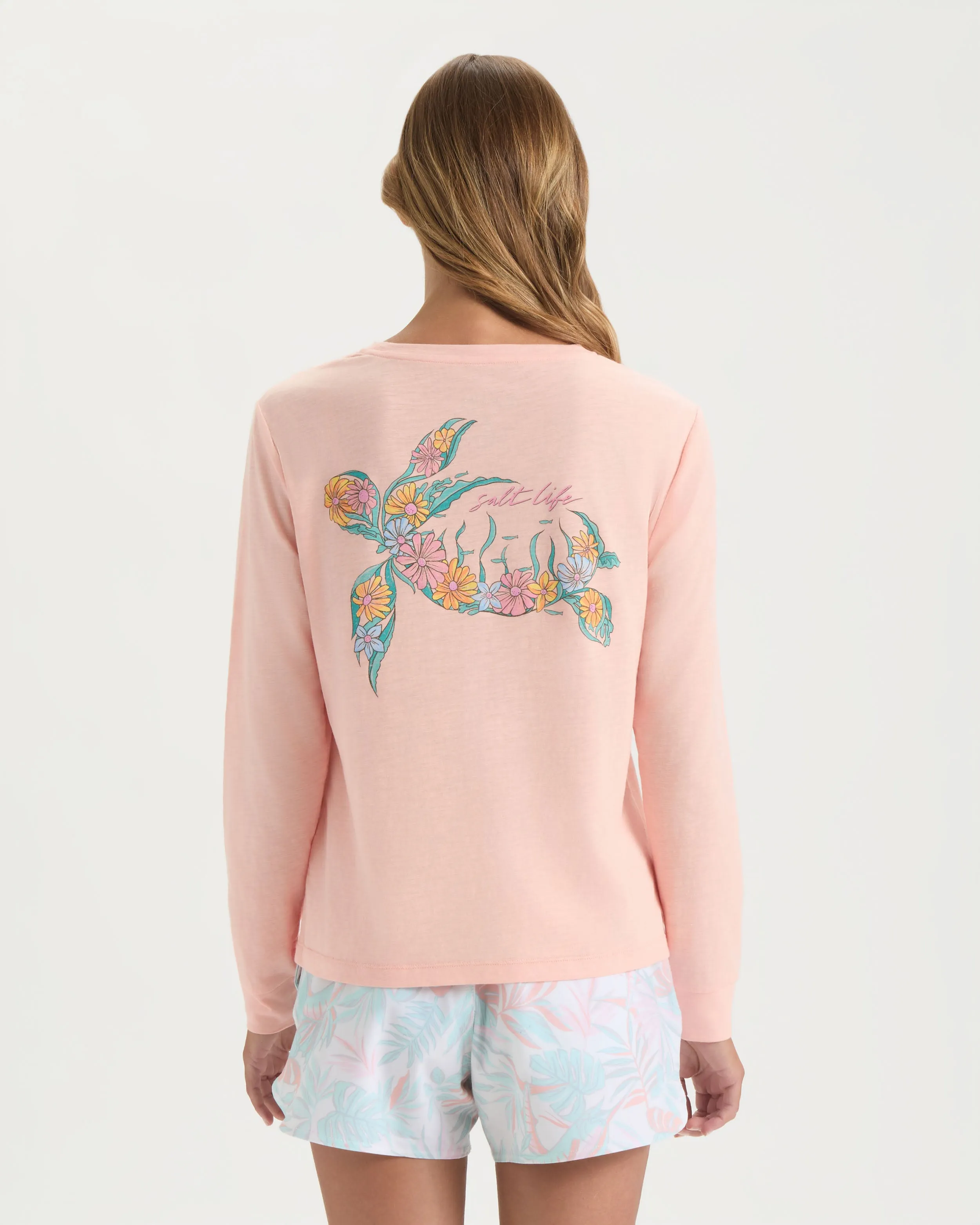 Women’s Honu Long Sleeve Boyfriend Shirt sold by Salt Life product image thumbnail 3