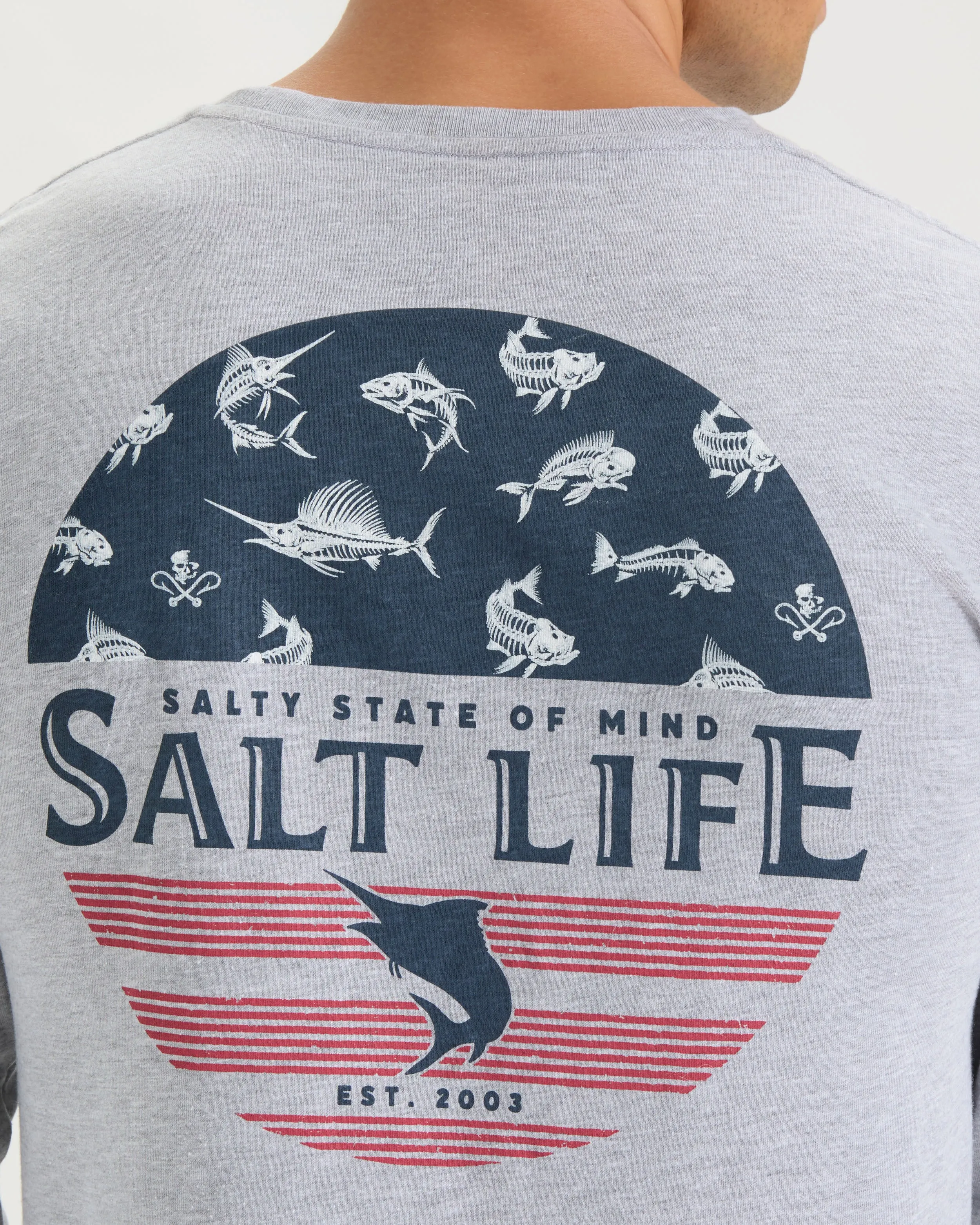 Men's Salty Honor Bones Long Sleeve Shirt sold by Salt Life product image thumbnail 4