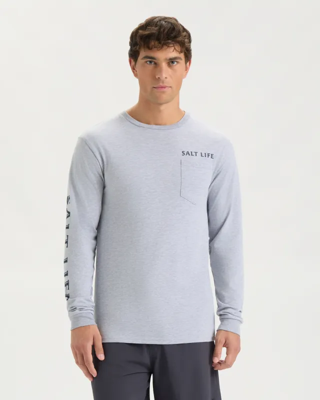 Men's Salty Honor Bones Long Sleeve Shirt sold by Salt Life