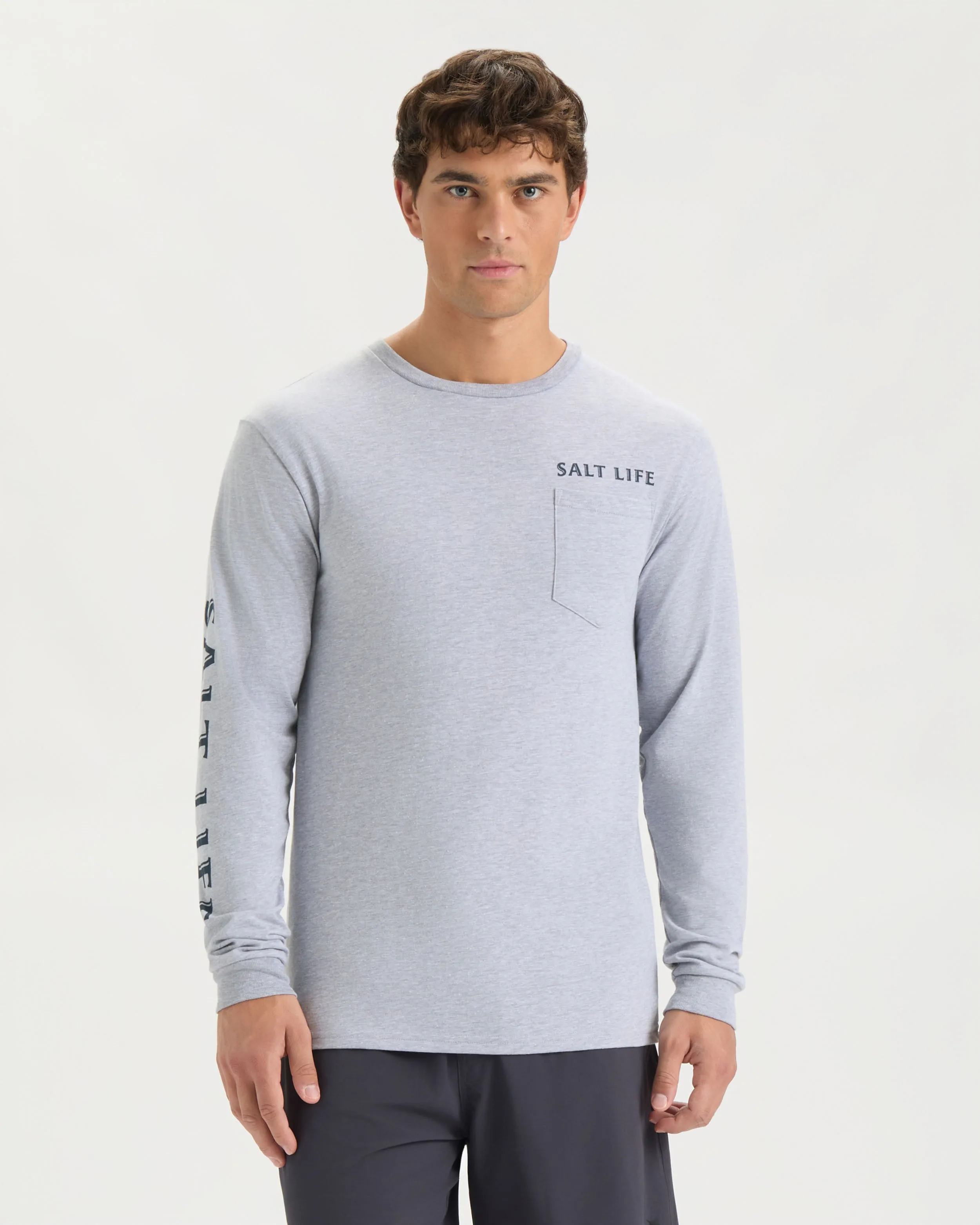 Men's Salty Honor Bones Long Sleeve Shirt sold by Salt Life