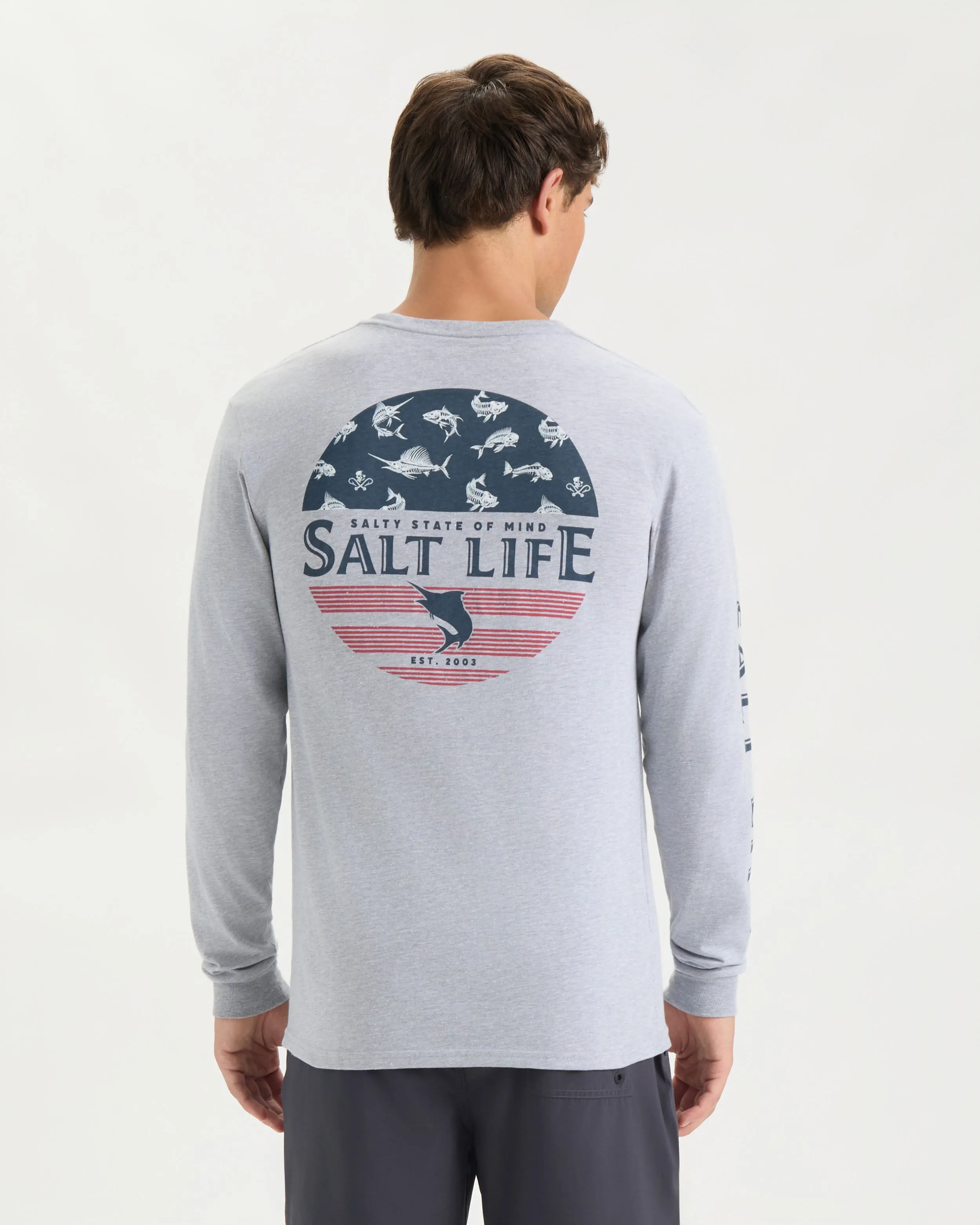 Men's Salty Honor Bones Long Sleeve Shirt sold by Salt Life product image thumbnail 3