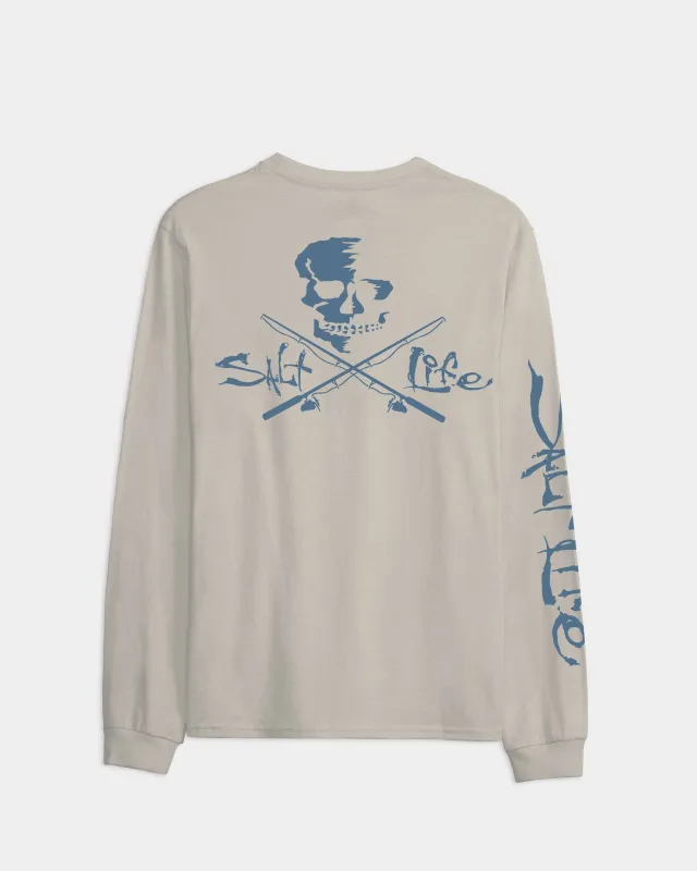 Men's Skull and Poles Long Sleeve Shirt sold by Salt Life