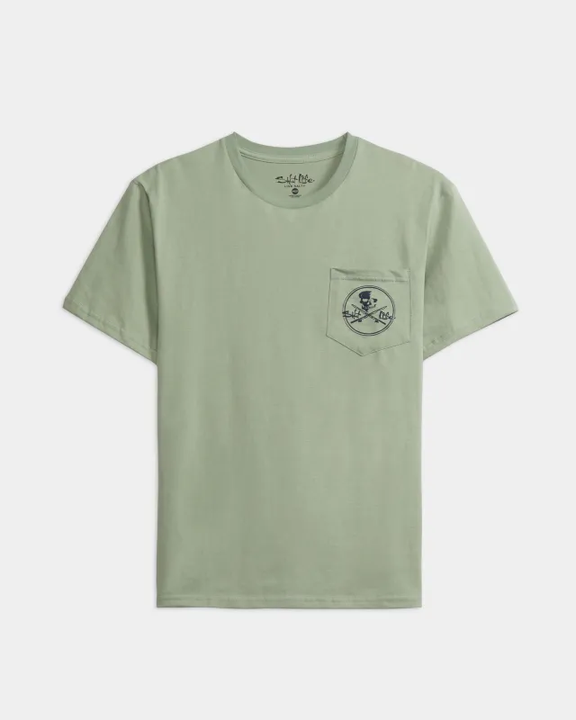 Men's Skull and Poles Short Sleeve Tee sold by Salt Life