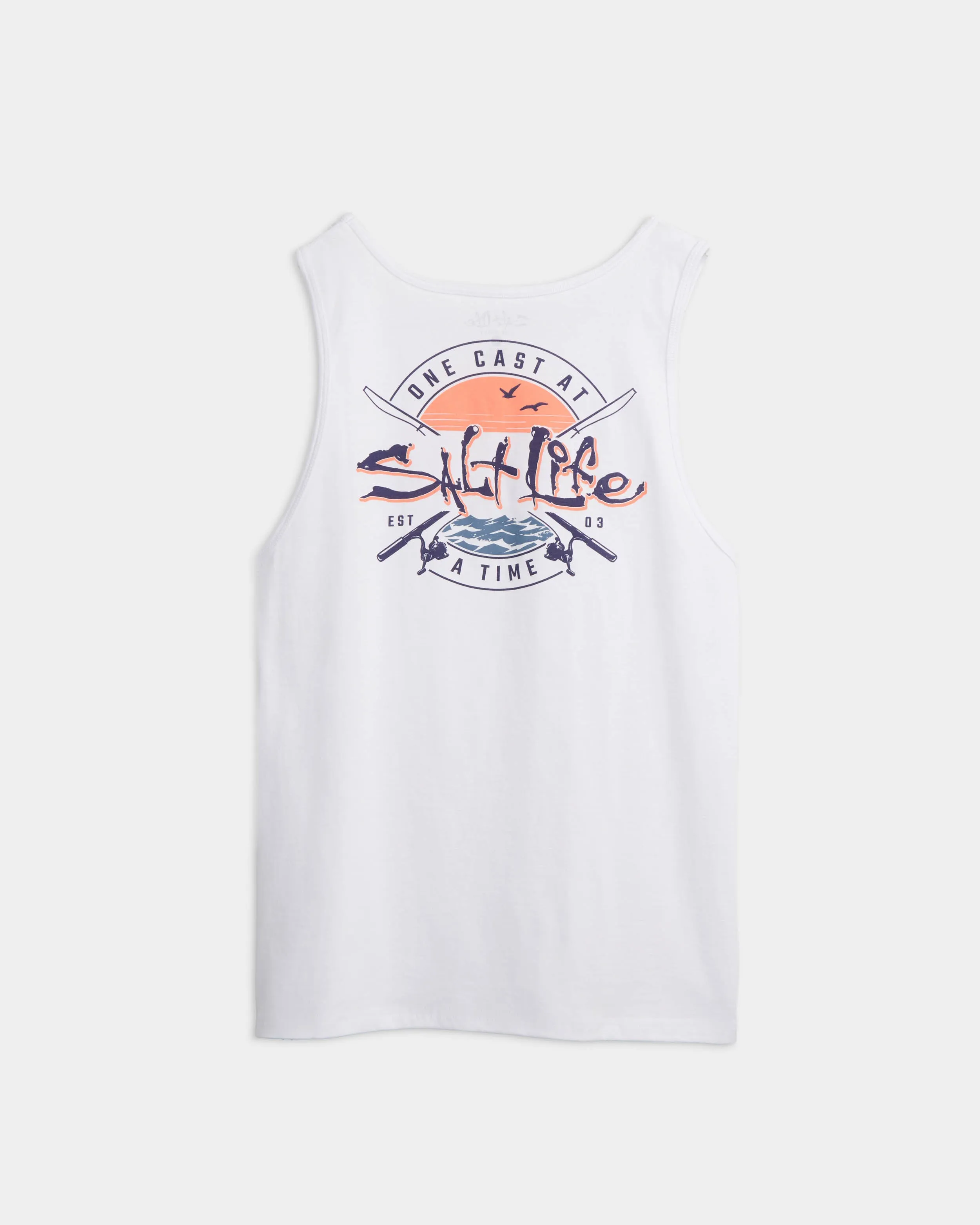 Men’s One Cast At A Time Tank Top sold by Salt Life