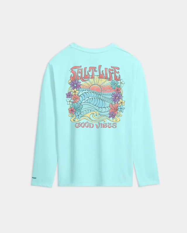 Women’s Sunrise Vibes SLX Performance Long Sleeve Shirt sold by Salt Life