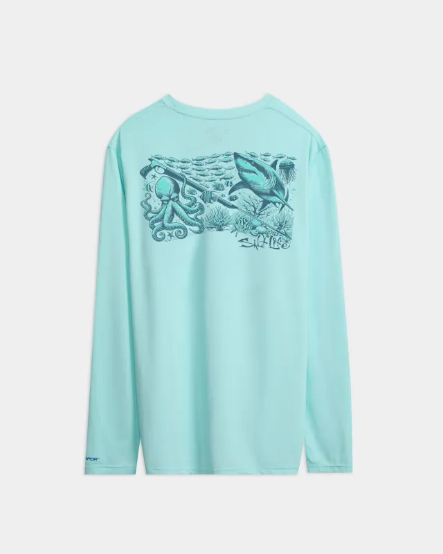 Men’s Underwater Diving SLX Performance Long Sleeve Shirt sold by Salt Life