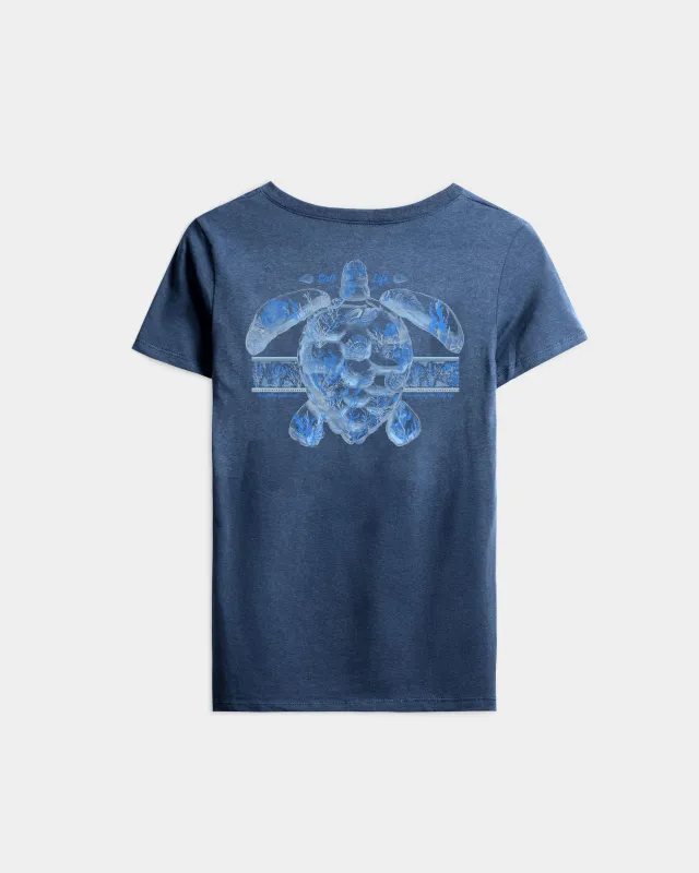 Women’s Aquarium Turtle Short Sleeve Tee sold by Salt Life