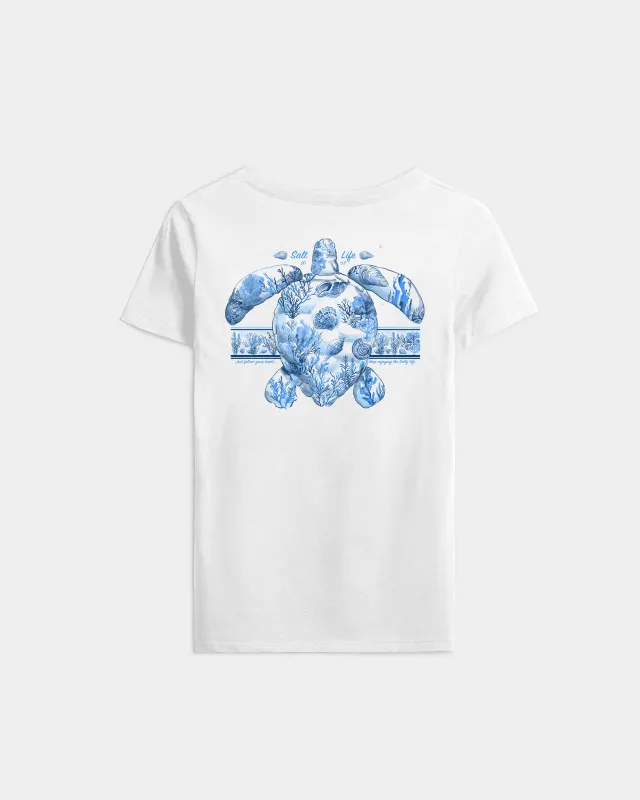 Women’s Aquarium Turtle Short Sleeve Tee sold by Salt Life
