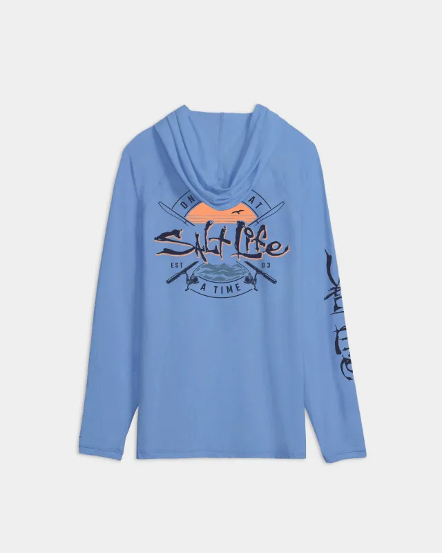 Men’s One Cast at a Time SLX Performance Hoodie made by Salt Life
