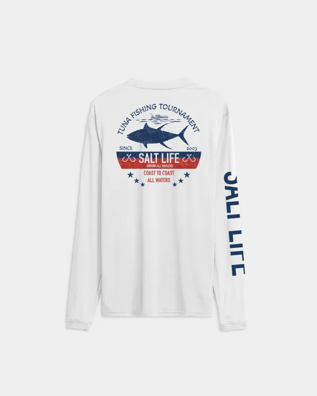 Men’s Tuna Tournament Long Sleeve SLX Performance Tee made by Salt Life