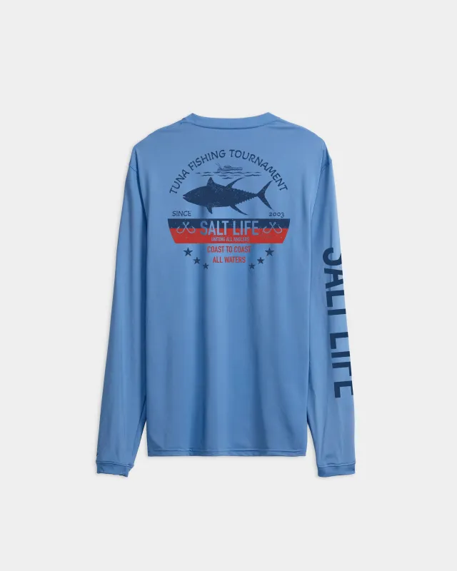Men’s Tuna Tournament Long Sleeve SLX Performance Tee made by Salt Life