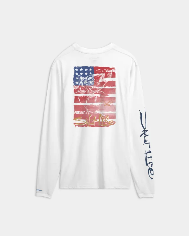 Men’s Americana Tuna SLX Performance  Long Sleeve Tee made by Salt Life