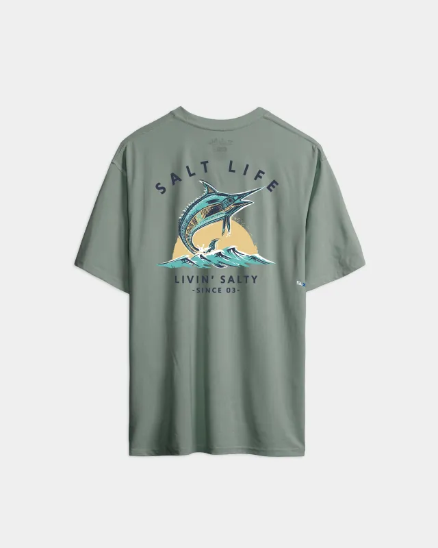 Men’s Livin Salty SLX Performance Short Sleeve Tee made by Salt Life