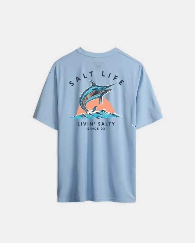 Men’s Livin Salty SLX Performance Short Sleeve Tee made by Salt Life