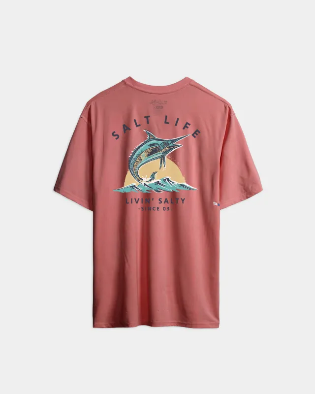 Men’s Livin Salty SLX Performance Short Sleeve Tee made by Salt Life