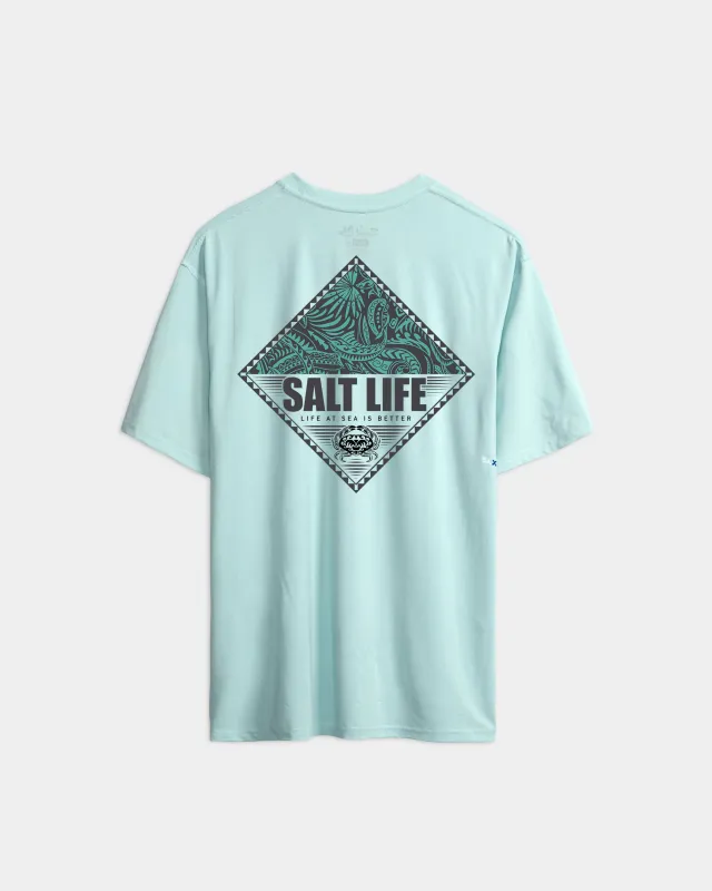 Men’s Tribal Salt Badge SLX Performance Short Sleeve Tee made by Salt Life