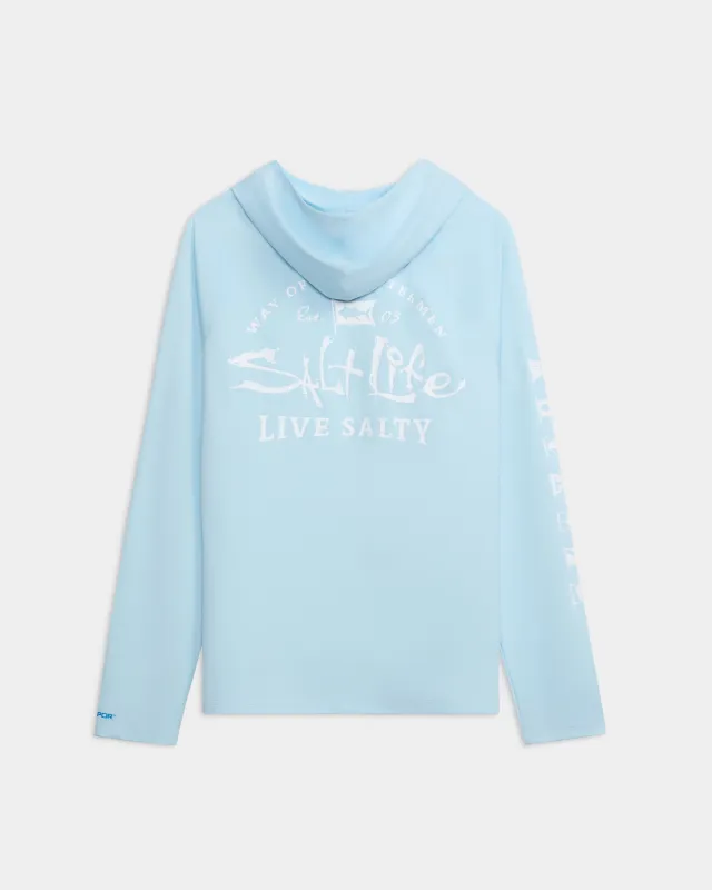 Men’s Ocean Kin 2.0 Perforated SLX Performance Hoodie made by Salt Life