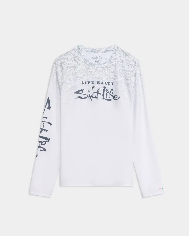 Men’s Current and Catch Fade Perforated SLX Performance Tee sold by Salt Life