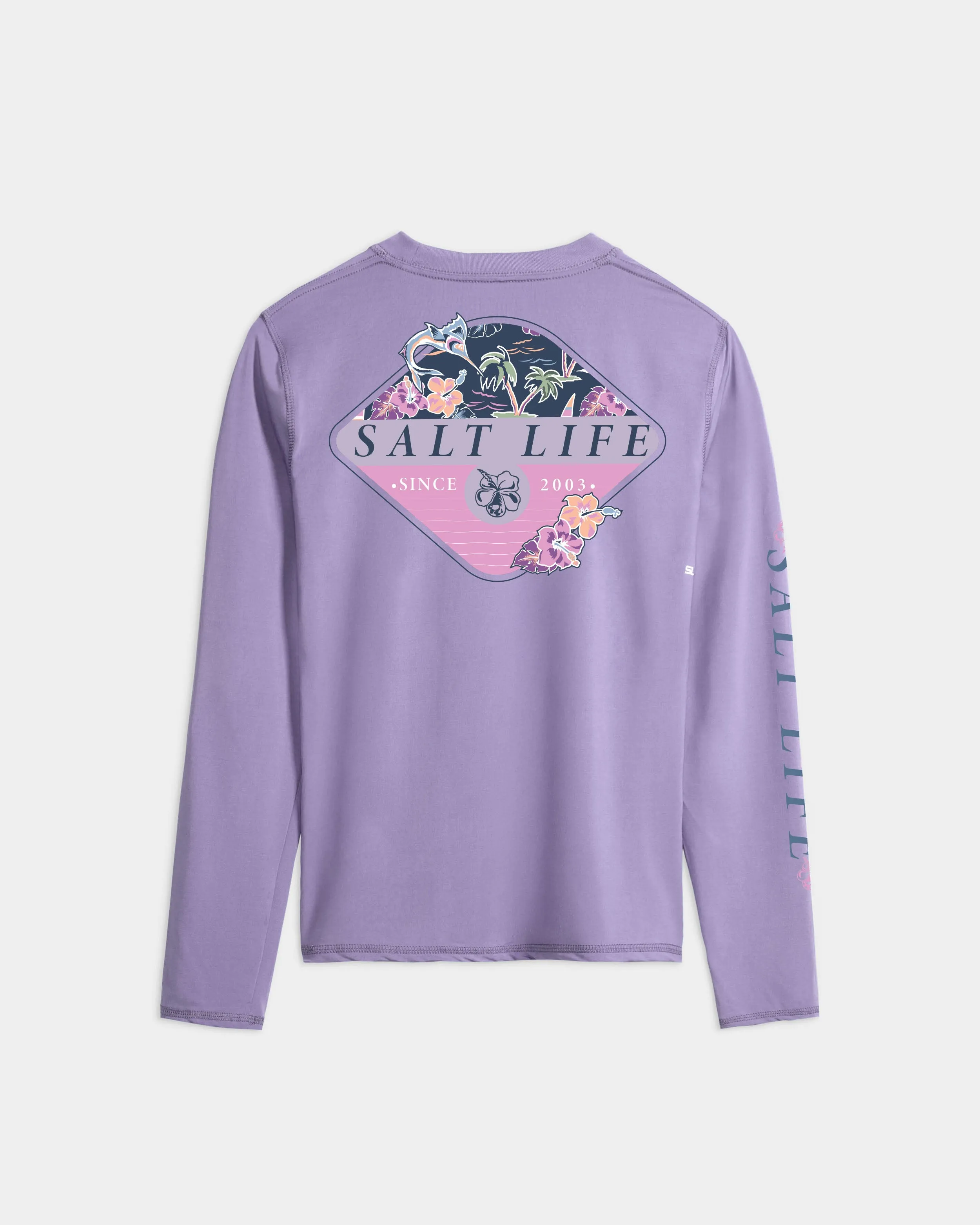 Women’s Salty Marlin Badge SLX Performance Long Sleeve Tee sold by Salt Life