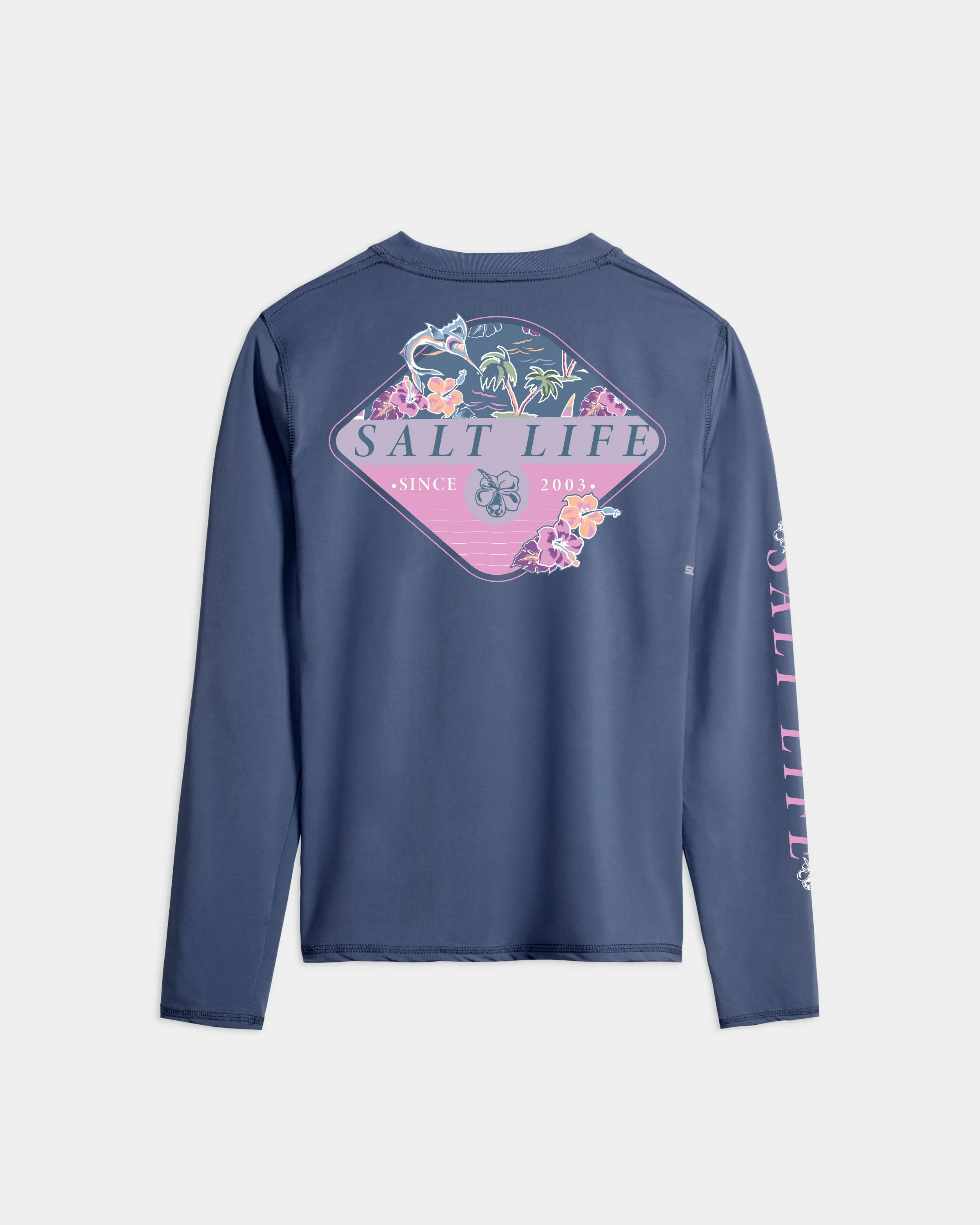 Women’s Salty Marlin Badge SLX Performance Long Sleeve Tee sold by Salt Life