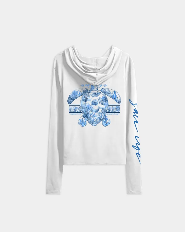 Women’s Aquarium Turtle SLX Performance Hoodie sold by Salt Life