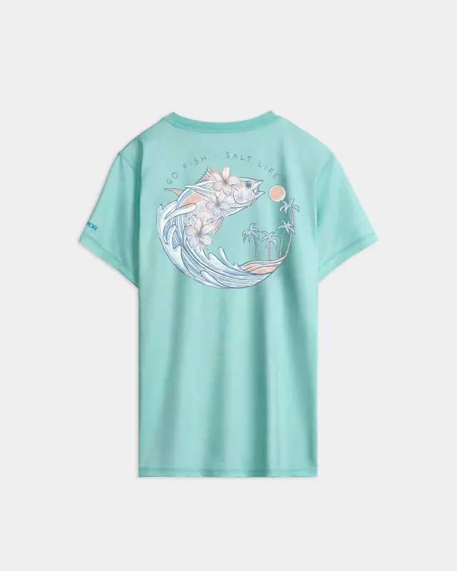 Women’s Go Fish Tuna Performance Short Sleeve Tee made by Salt Life