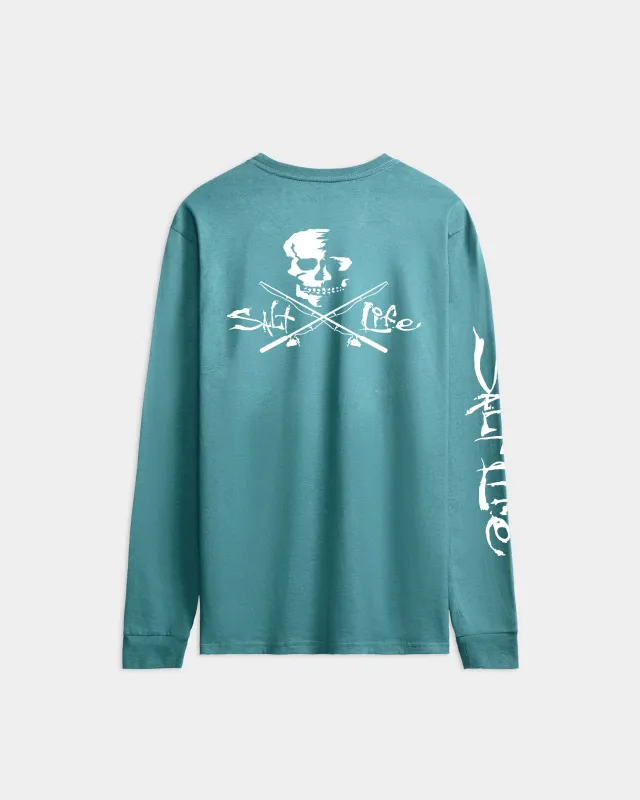 Men's Skull and Poles Long Sleeve Tee sold by Salt Life