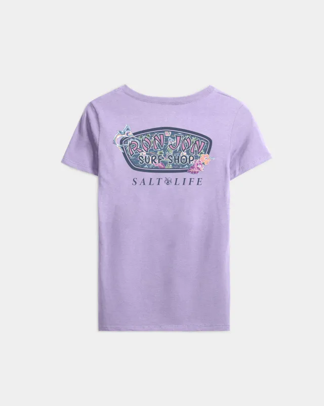 Women’s Salty Marlin Badge V-Neck Short Sleeve Tee sold by Salt Life