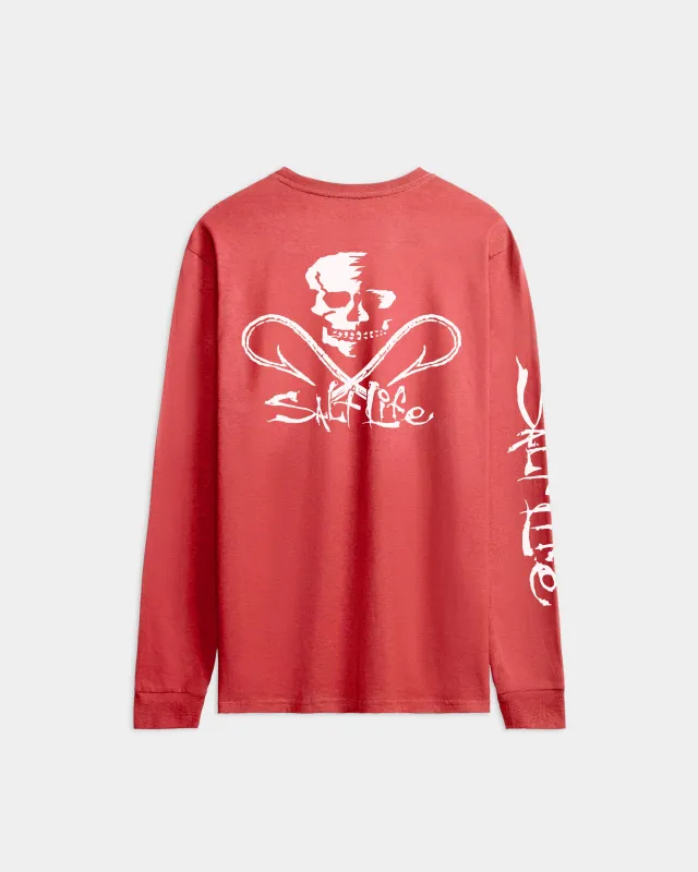 Men's Skull and Hooks Long Sleeve Tee sold by Salt Life