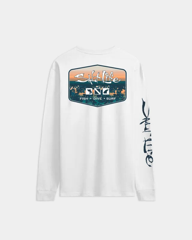 Men’s Liquid Depth Badge Long Sleeve Tee made by Salt Life