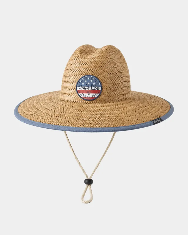 Sea, Stars & Striped Straw Hat made by Salt Life