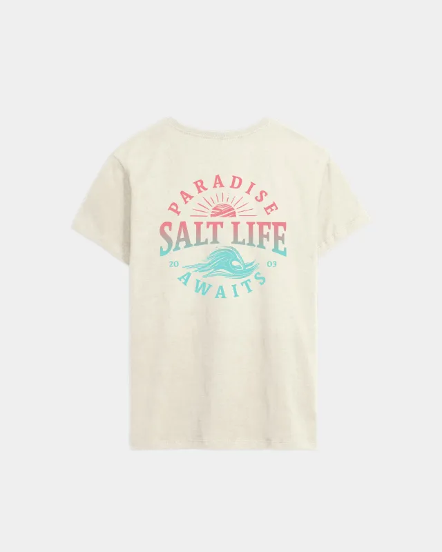 Women’s Awaiting Paradise Salt Wash Tee made by Salt Life