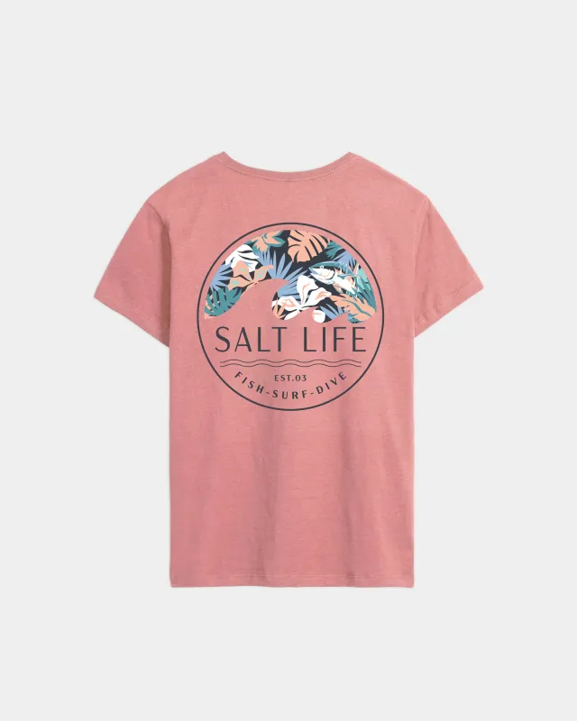 Women’s Tropical Retreat Salt Wash Tee made by Salt Life