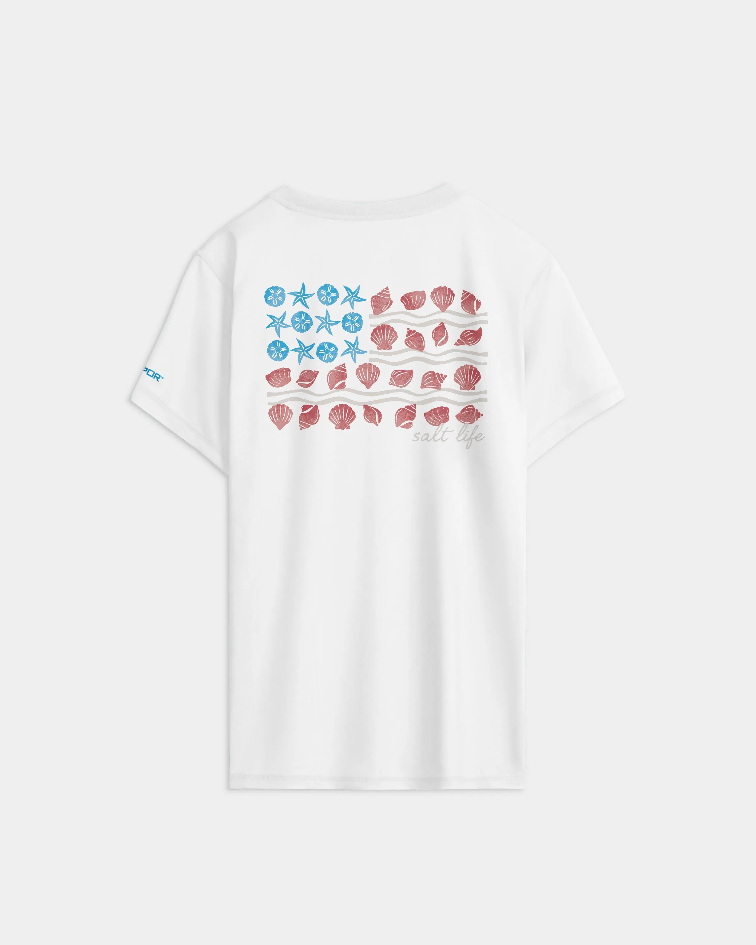 Women’s Shells and Stripes Performance Short Sleeve Tee sold by Salt Life