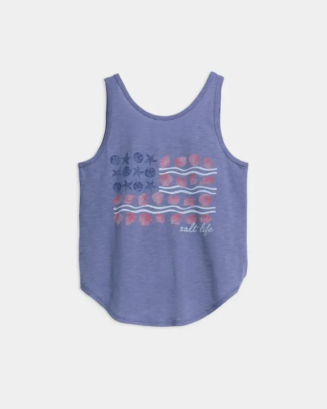 Women's Shells and Stripes Tank made by Salt Life