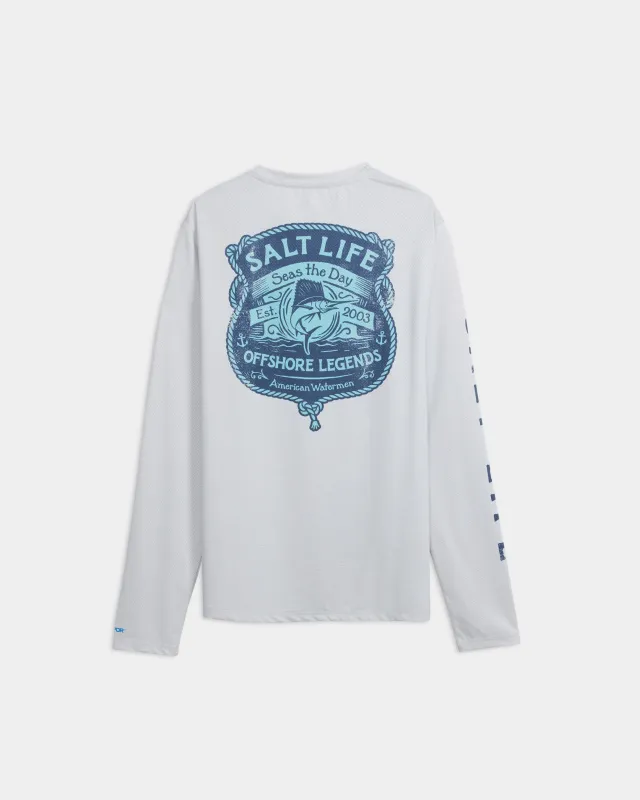 Men's Offshore Legends LS SLX Perforated Mesh Tee made by Salt Life