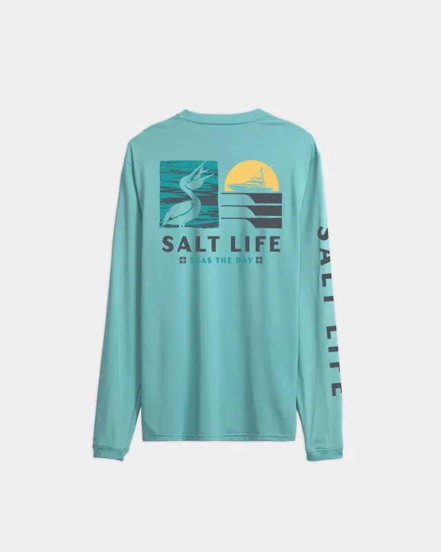 Men’s Seas the Day SLX Performance Long Sleeve Tee made by Salt Life
