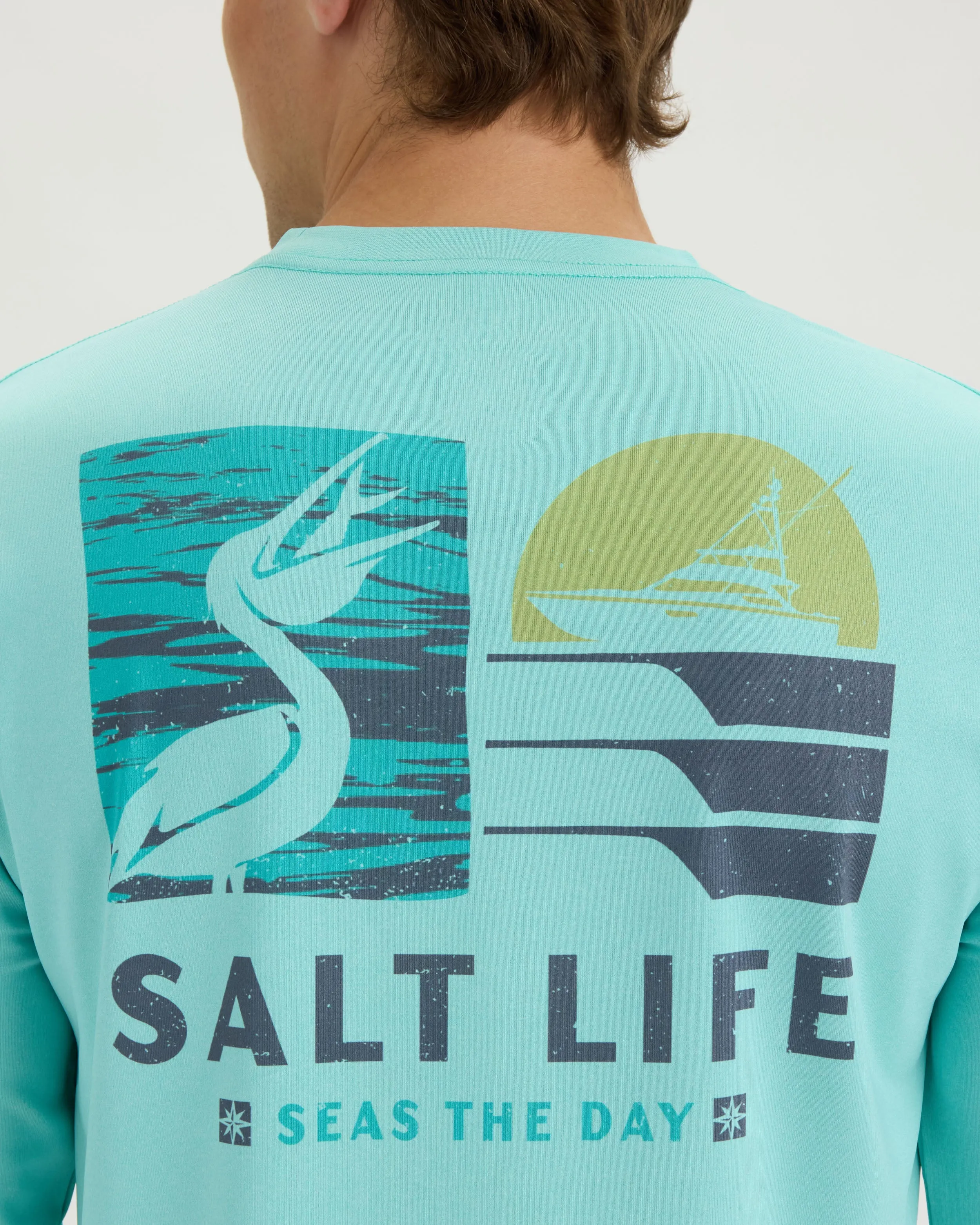 Men’s Seas the Day SLX Performance Long Sleeve Tee sold by Salt Life product image thumbnail 5