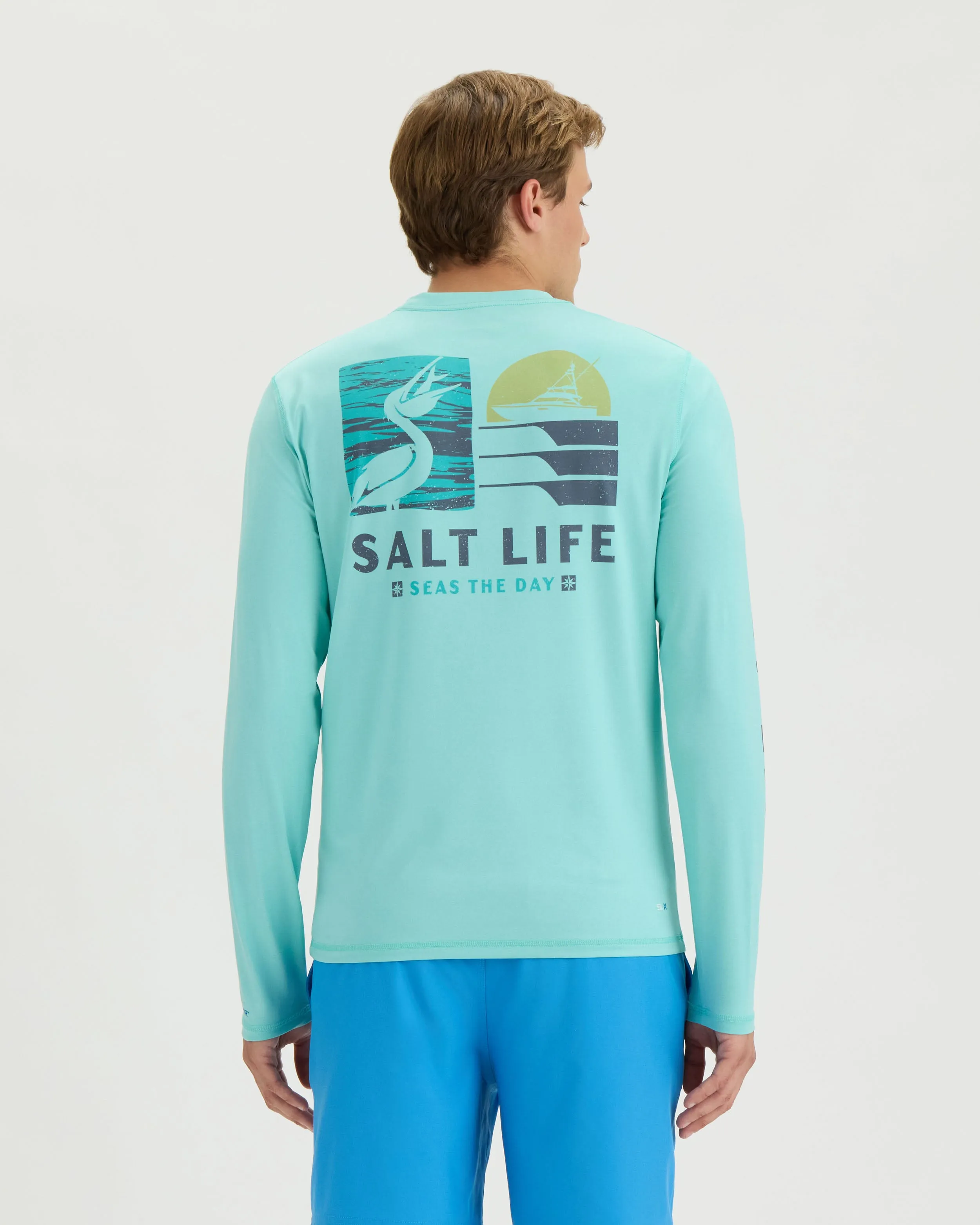 Men’s Seas the Day SLX Performance Long Sleeve Tee sold by Salt Life product image thumbnail 4