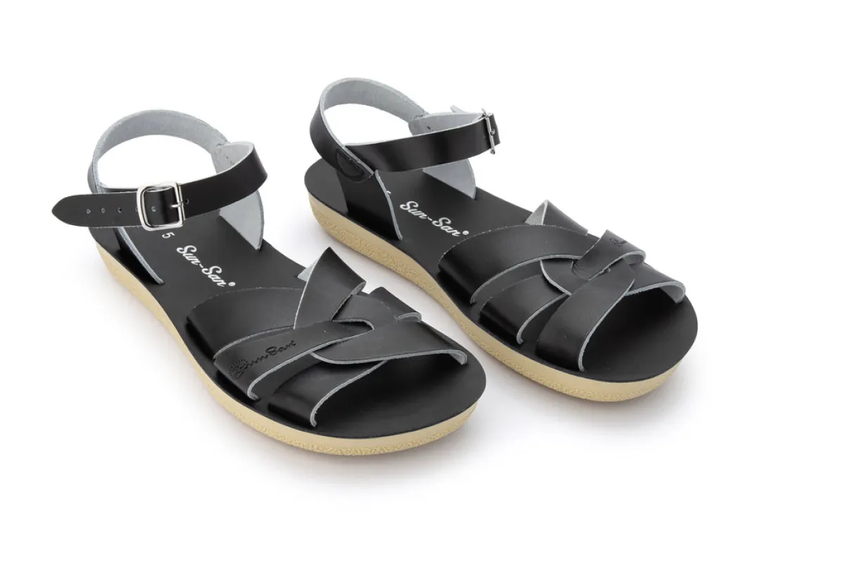 Sun-San Swimmer Black - Women made by Salt Water Sandals by Hoy