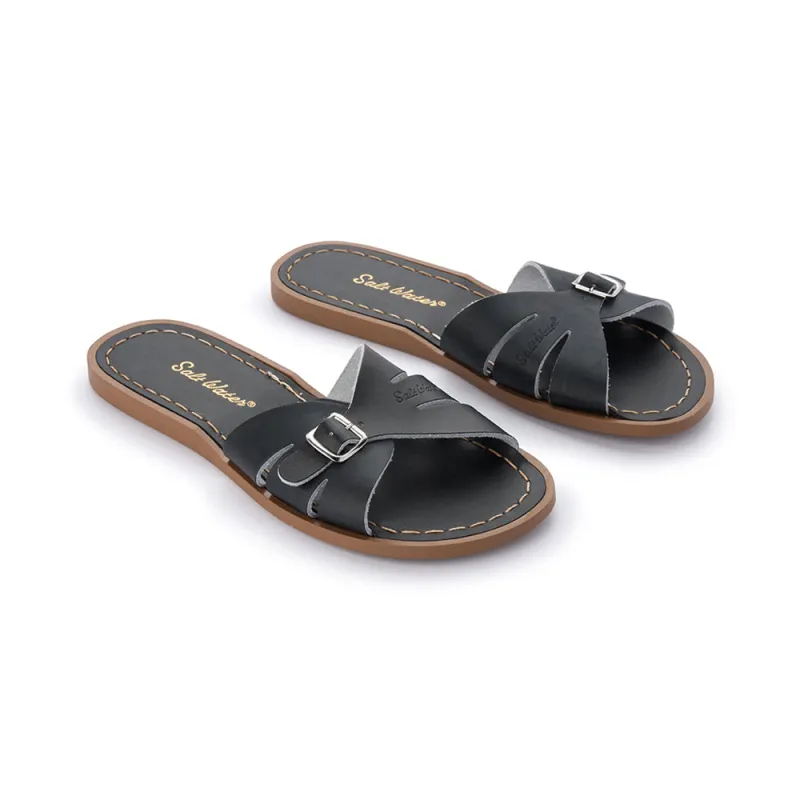 Salt Water Classic Slide Black - Women made by Salt Water Sandals by Hoy