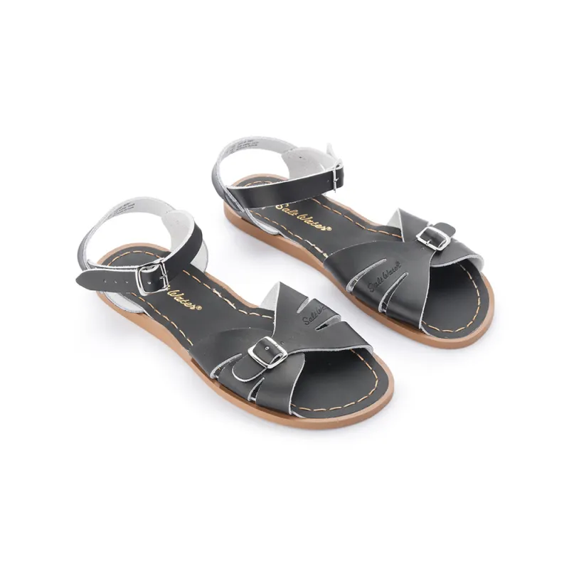 Salt Water Classic Black - Women made by Salt Water Sandals by Hoy
