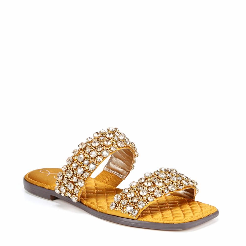 Sam Edelman EZEL GOLDEN YELLOW/CRYSTAL SATIN FA sold by Sam Edelman