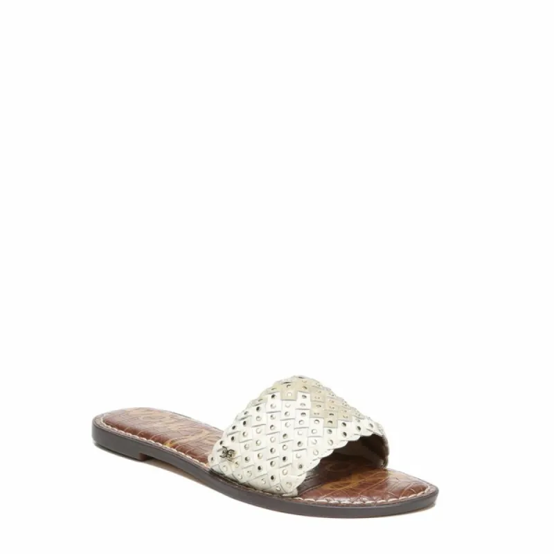 Sam Edelman GERALDINE MODERN IVORY/WOVEN SANDAL LEAT sold by Sam Edelman