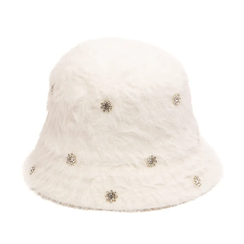 Anita - Bucket Hat with Scattered Silver Gems sold by San Diego Hat Company
