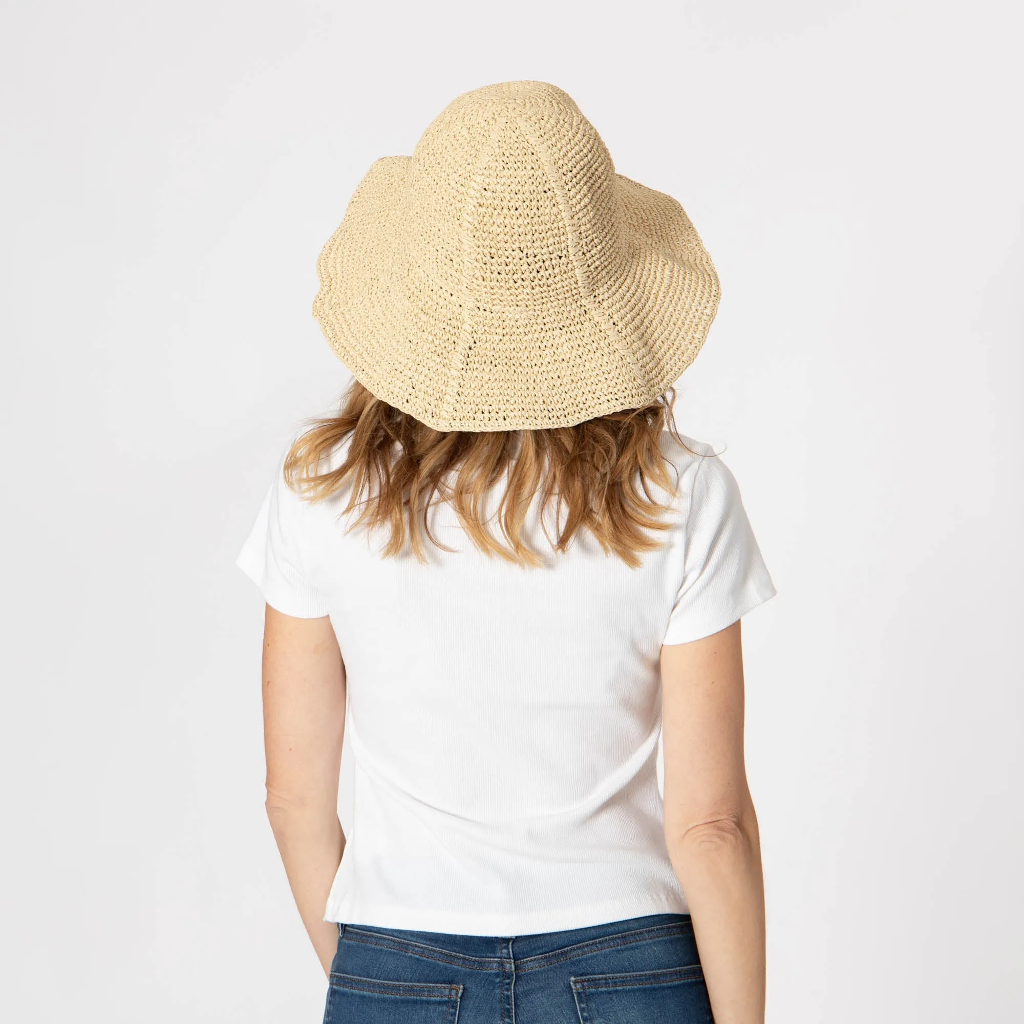 Women's Paper Crochet Floppy Bucket Hat sold by San Diego Hat Company product image thumbnail 5