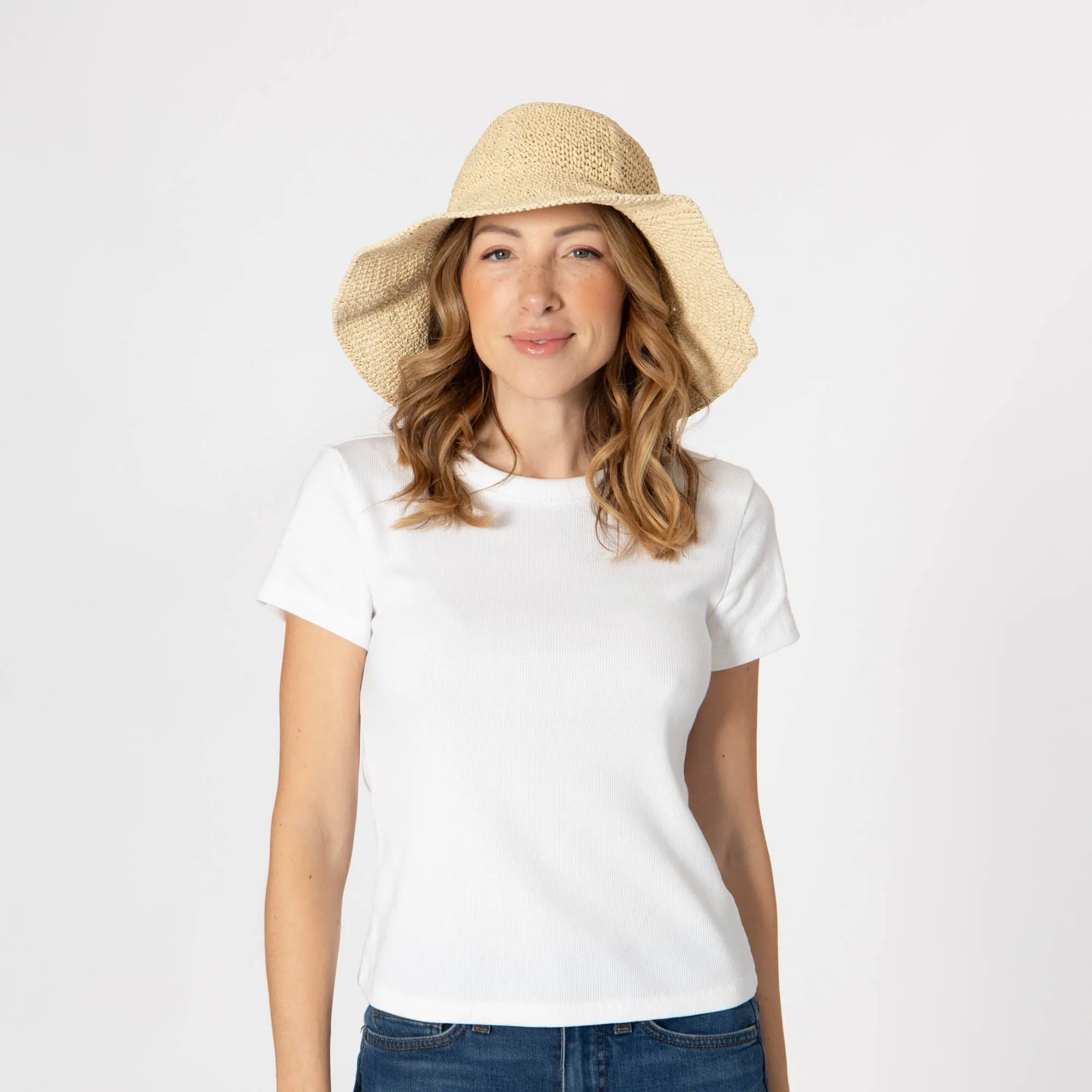 Women's Paper Crochet Floppy Bucket Hat sold by San Diego Hat Company product image thumbnail 2