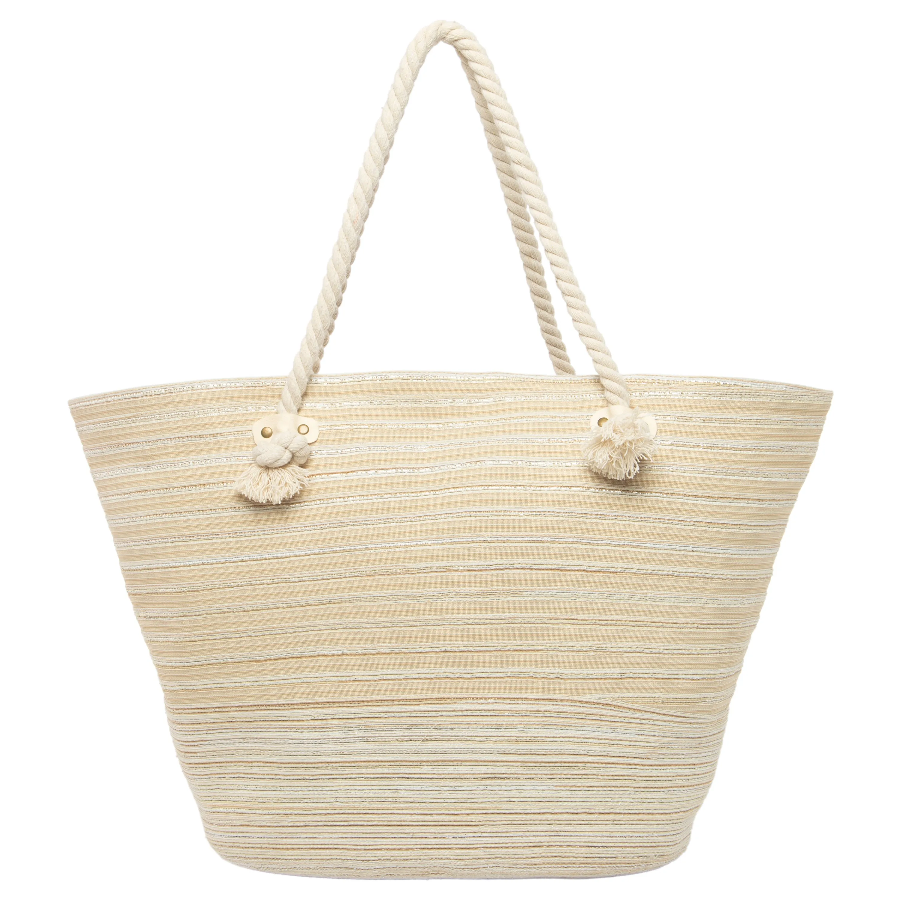 Renia - Multi Striped Ribbon Braided Tote sold by San Diego Hat Company