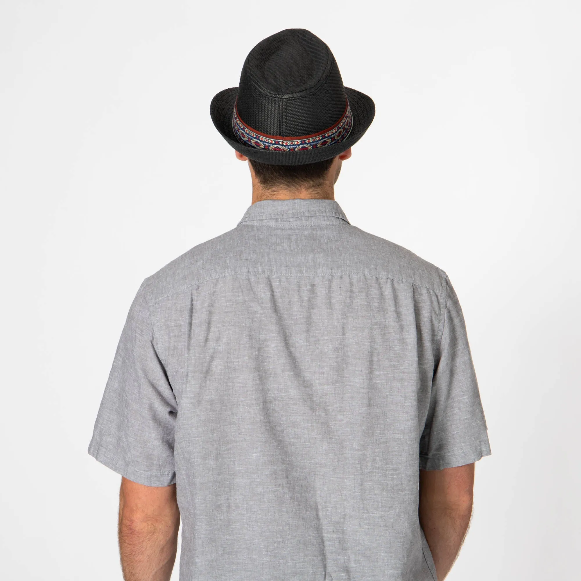 Mens Cut and Sew Paper Stingy Brim Fedora sold by San Diego Hat Company product image thumbnail 5