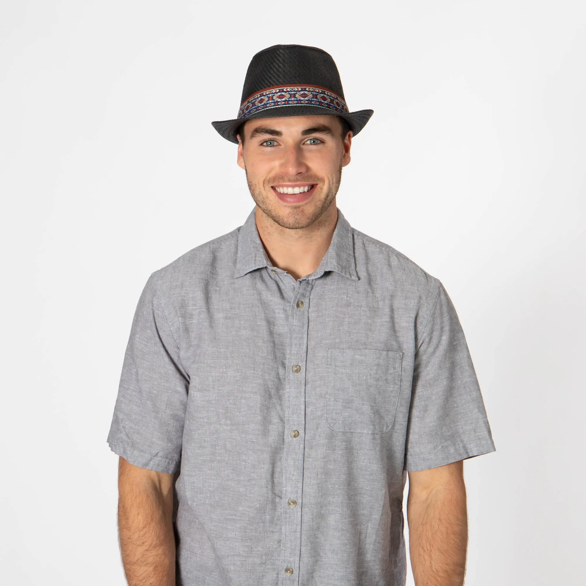 Mens Cut and Sew Paper Stingy Brim Fedora sold by San Diego Hat Company product image thumbnail 3